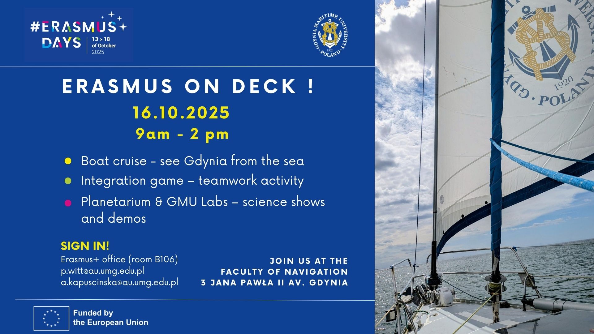 Erasmus on Deck – Erasmus Days na Uniwersytecie Morskim!