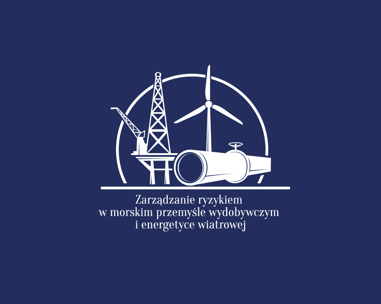 Plansza z logo studiów podyplomowych branży offshore