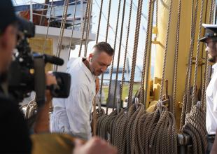 Ekipa TVP2 na podkładzie Daru Młodzieży