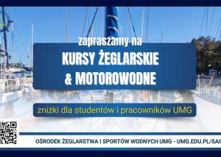Plansza - oferta szkoleń żeglarskich i motorowodnych