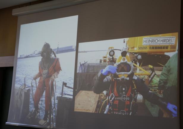 Prace podwodne, czyli prezentacja wybranego sprzętu nurkowego, fot. Katarzyna Okońska Prace podwodne, czyli prezentacja wybranego sprzętu nurkowego.