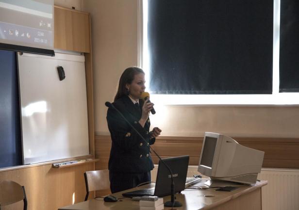 Prezentacja o Akademii Morskiej w Gdyni, fot. Katarzyna Okońska Prezentacja o Akademii Morskiej w Gdyni.