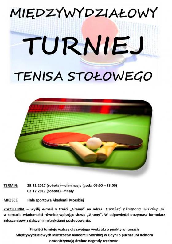 Eliminacje do Międzywydziałowego Turnieju Tenisa Stołowego 